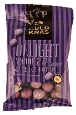 Produktbild von Toms Guld Knas Delight Nødder geröstete Haselnüsse & Milchschokolade 75g