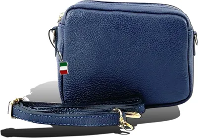 Image de Sac Florence en cuir bleu D2OTF809B