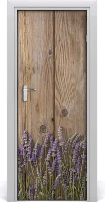 Produktbild von Tulup Türaufkleber 75x205 cm Dekorative Aufkleber Selbstklebend Wasserdichte Tapete Abnehmbar Schlafzimmer Wohnzimmer Wohnkultur - Lavendel Holz