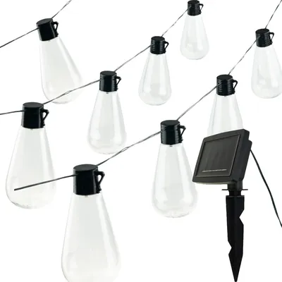 Zdjęcie produktu dla Girlanda Solarna Led Łańcuch Ogrodowy Loft Ozdobny Panel Solarny Żarówki