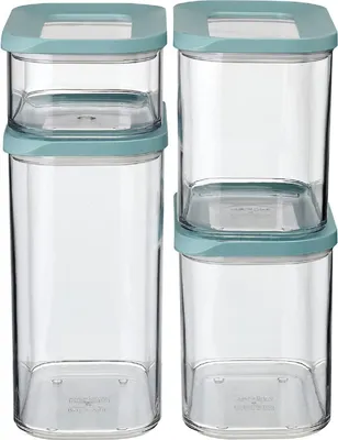 Zdjęcie produktu dla Mepal | Modula 4-częściowy zestaw słoików do przechowywania | Nordycka zieleń | 2 x 1000 ml, 1 x 1500 ml, 1 x 425 ml | Słoiki z pokrywką do przechowywania suchej żywności | Słoiki do przechowywania żywności i pudełka organizacyjne