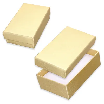 Produktbild von Schmuckschachtel Gold 8x5 cm mit Deckel rechteckig Pappschachtel Geschenkbox