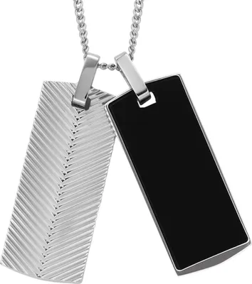 Produktbild von Kette Harlow aus Edelstahl mit zwei Dog Tag Anhängern von Fossil