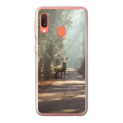 Produktbild von MuchoWow® Handyhülle Schutzhülle Hülle für Samsung Galaxy A20e Hirsche - Wald - Sonnenstrahlen Silikon Softcase Handy Hülle - Abdeckung