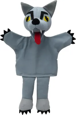 Produktbild von Handpuppe Wolf, mit Beinen, Grösse 30cm