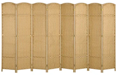 Produktbild von HOMCOM Paravent 8-teilig 320 x 170 cm Raumteiler Trennwand aus Kiefernholz Natur