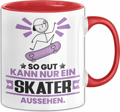 Produktbild von Skater Geschenk Tasse So Gut Kann Nur Ein Skater Aussehen Geschenkidee Kaffee-Becher (Rot)