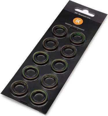 Image de EK Water Blocks EK-Quantum Torque Color Ring 10-Pack HDC Bague de fixation de couple 1/4" 10 pièce(s) (3831109816271)