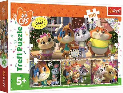 Obrázek produktu pro Puzzle Trefl 100 44 Kočky Přátelé