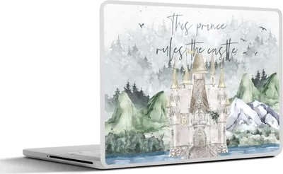 Produktbild von MuchoWow® Laptop Aufkleber Sticker Cover Dieser Prinz regiert das Schloss - Zitate - Sprichwörter - Kinder - Baby - Jungen 30x22 cm - Laptop-Sticker