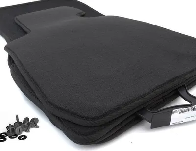 Image de Tapis de sol pour BMW Série 3 E46 Tapis de voiture en velours qualité d'origine 4 pièces noir NEUF
