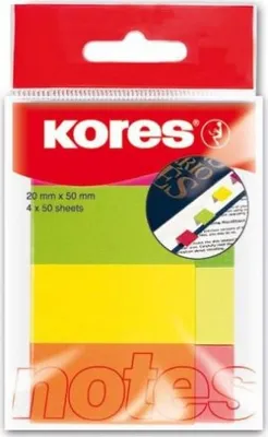 Image de Kores N45104 Kores Pagemarker - Papier, 20 x 50 mm, Neonfarben