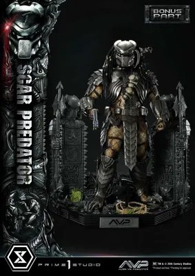 Produktbild von The Alien vs. Predator Museum Masterline Series Statue 1/3 Scar Predator Deluxe Bonus Version 93 cm