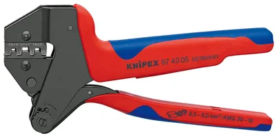 Produktbild von Knipex Crimp-Systemzange Länge 200mm mit Crimpeinsatz für unisol.offene Steckverbinder - 97 43 05