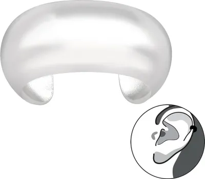 Produktbild von Ohrklemme schlicht: Ear Cuff Ohrring Silber 925