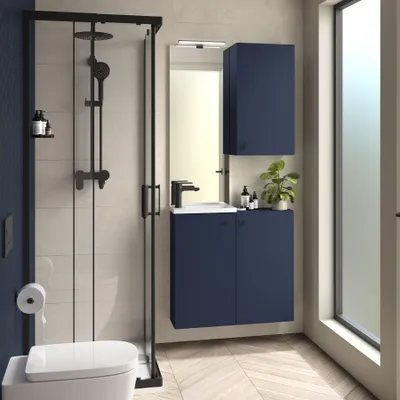Immagine prodotto di Salgar Gruppo di mobili da bagno MARVILLE BLUE SATIN + lavabo + specchio