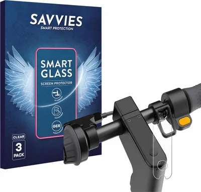Produktbild von 3x Savvies Schutzglas Folie für Segway Ninebot KickScooter MAX G2D 9H Panzer Schutzfolie Glas Displayschutz klar transparent