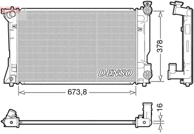 Produktbild von DENSO DRM50118 Kühler Wasserkühler Motorkühler für TOYOTA AVENSIS Kombi (T25) AVENSIS (T25) AVENSIS Stufenheck (T25)