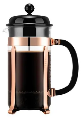 Image de Cafetiã¨re ã  Piston 8 Tasses Noir & Cuivrã© - Bodum