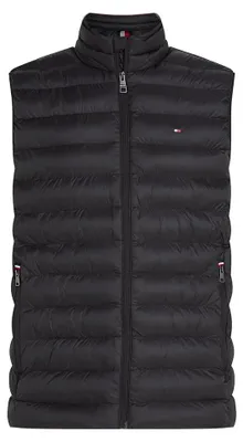 Produktbild von Tommy Hilfiger Herren Weste Core Packable Recycled mit Stehkragen, Schwarz (Blac