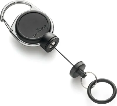 Immagine prodotto di DURABLE Chiocciola yo-yo EXTRA STRONG con anellino per gel igienizzante, Nero, 836901