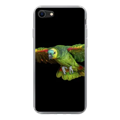 Produktbild von MuchoWow® Handyhülle Schutzhülle Hülle für iPhone 8 Papagei - Vogel - Federn Silikon Softcase Handy Hülle - Schutzhaube
