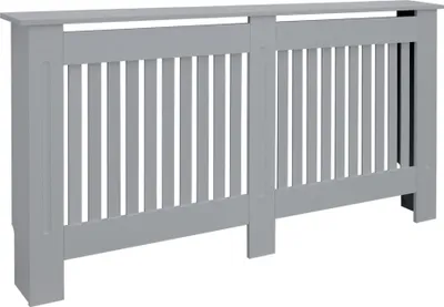 Obrázok produktu pre ML-Design kryt radiátora v štýle vidieckeho domu 152x19x82 cm, sivý, z lakovanej MDF, kryt radiátora do spálne obývačky