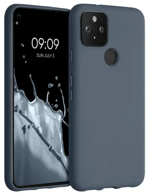 Produktbild von kwmobile Handyhülle für Google Pixel 5 Hülle - TPU Case - Kabelloses Laden - Schutzhülle Cover in Dunkler Schiefer
