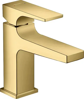 Produktbild von hansgrohe Metropol Einhebel-Waschtischmischer 100 mit Hebelgriff für Handwaschbecken mit Push-Open Ablaufgarnitur, Polished Gold Optic