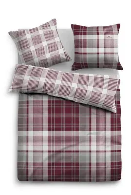 Produktbild von TOM TAILOR Wendebettwäsche Rot Weiß Kariert Baumwolle 140 x 200 / 70 x 90 cm