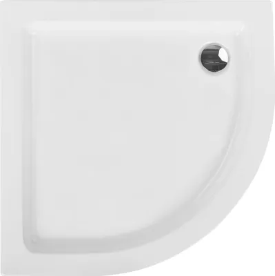 Obrázok produktu pre BELIANI Sprchová vanička s odtokom biela akrylát ABS syntetický materiál 80 x 80 x 5 cm zaoblený tvar minimalistická kúpeľňa