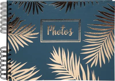 Produktbild von Exacompta Spiralfotoalbum 50 Seiten schwarz 32x22cm - Palam blau - Blau - 16207E