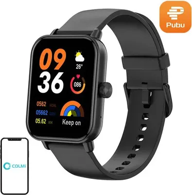 Image de Smartwatch Colmi P81, Bluetooth 5.3, 300 mAh, IP68, noir