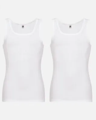 Produktbild von 2 Trigema Herren Träger-Unterhemd Gr.7 (XL) Feinripp Weiss 85400/2_001
