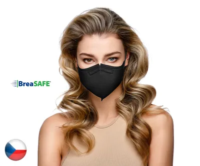 Produktbild von Nanofaser-Atemschutzmaske FFP2 BreaSAFE schwarz | 5 Stück | M