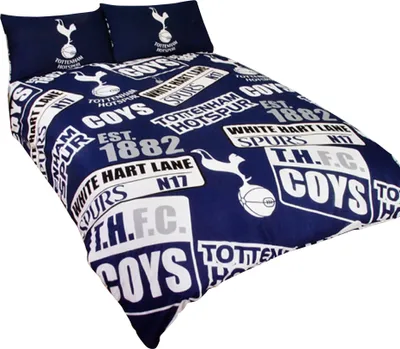 Obrázek produktu pro Ložní prádlo s motivem Tottenham Hotspur FC SG3581 (manželská postel) (tmavě modrá/bílá)