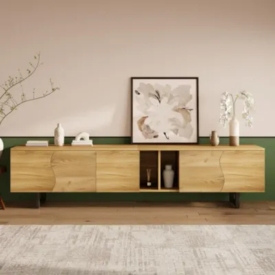 Obrázok produktu pre TV skrinka, TV stojan, TV panel, dolný TV stojan, TV konzolový stolík Jedinečný dizajn 191 x 38 x 46,5 cm (d x š x v)