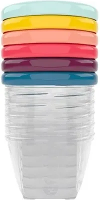 Imagen del producto de Babymoov Babybols: Contenedores herméticos para alimentos para bebés, con tapa de rosca, juego de 6 unidades, 180 ml. (Juego de 6 unidades)