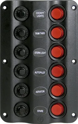 Image de Talamex Wavedesign-panneau de6 interrupteurs 12v argent argent One Size
