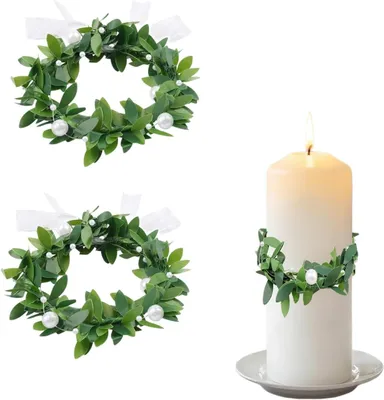 Imagen del producto de Anillos para velas, 2 unidades, diámetro de 6 cm, para portavelas