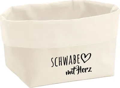 Produktbild von Huuraa Organizer Schwabe mit Herz 8 Liter Large Canvas Baumwolle Utensilo Geschenkidee