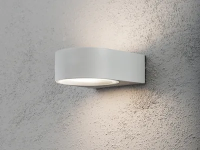 Produktbild von Konstsmide Teramo grau lackiertes Aluminium, opales Glas 7510-300