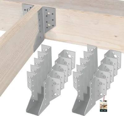 Obrázek produktu pro KOTARBAU® Sada 10 závěsů na trámy 45 x 108 mm Závěsy na trámy z pozinkované oceli Závěsy na trámy Těžké spojky na trámy Dřevěné spojky na trámy Dřevěné trámy