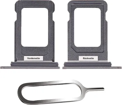 Produktbild von iPHONE 12 PRO / MAX SIM KARTEN HALTER TRAY ADAPTER FACH STECKER SLOT CARD + NADEL GRAPHIT