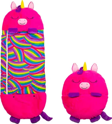 Produktbild von Happy Nappers Einhorn pink - Medium 3-6 Jahre - flauschiger Kinder-Schlafsack