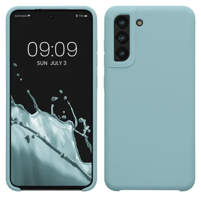 Produktbild von kwmobile Handyhülle für Samsung Galaxy S21 FE Hülle - Case Silikon - Kabelloses Laden - Schutzhülle Cover in Antique Stone