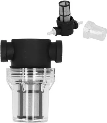 Image de Filtre à bière 150 microns - Filtre en ligne - Filtre pour eau/boissons - Nettoyage facile - Alimentation par gravité - Raccordement pour tuyau de 0,47 pouces - Filtre pour brasseurs
