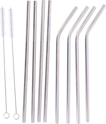 Produktbild von ALPINA Trinkhalme 10-teilig, 21 cm, mit Reinigungsbürste