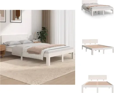 Obrázek produktu pro vidaXL Postel z masivu bílá 120x190 cm - Postele a válendy