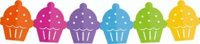 Produktbild von GoDan Party-Girlande aus Papier mit Cupcakes-Motiv, 360 x 15,1 x 18 cm